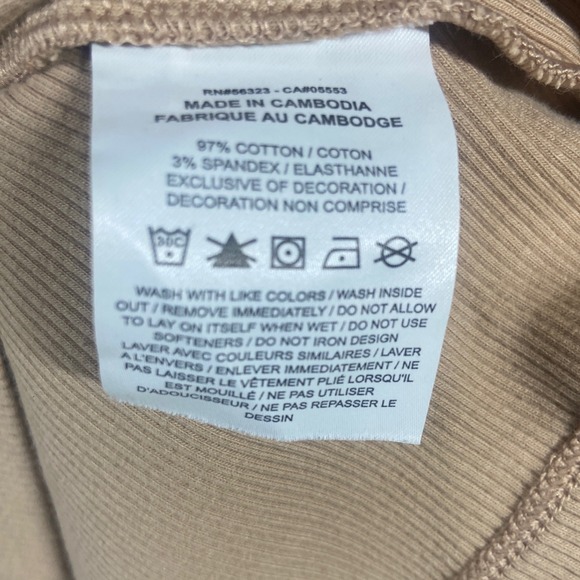 Nike Women's Ribbed Tank Dress Tan Beige Sz Large Bodycon Athleisure Y2K - Picture 5 of 8